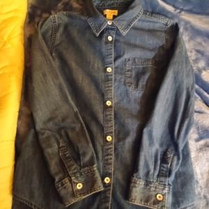Cat and jack size 10/12 long sleeve button up